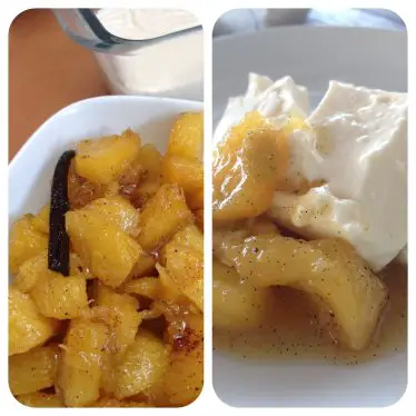 La panna cotta à l’ananas rôti
