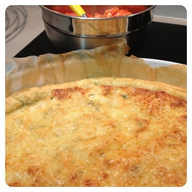 Tarte au saumon et au mascarpone vitement pressée