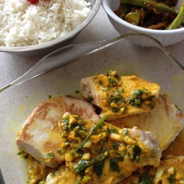 Le marlin poêlé au curcuma…