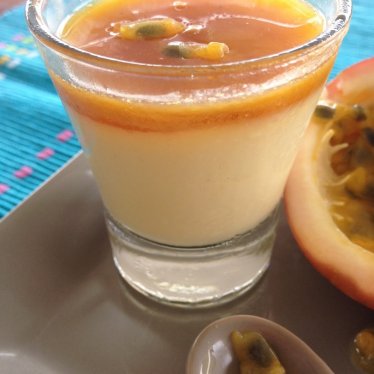 La panna cotta passion et son caramel passion coco