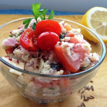 La salade au quinoa miel-cumin