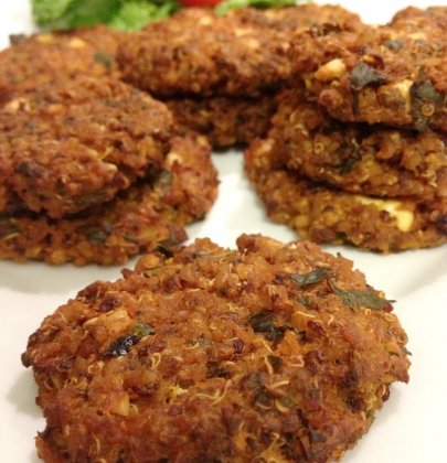 Les galettes du soir…boulgour, quinoa et féta