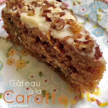 Le carrot cake ou le gâteau aux carottes avec the american accent