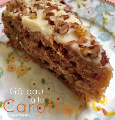 Le carrot cake ou le gâteau aux carottes avec the american accent