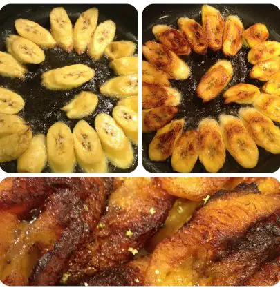 Les bananes jaunes (plantain) frites