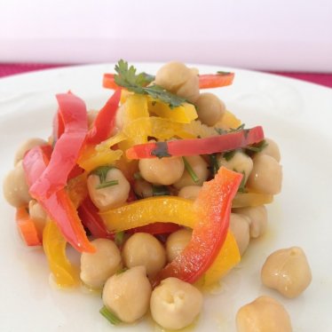 La salade de pois chiches aux poivrons…