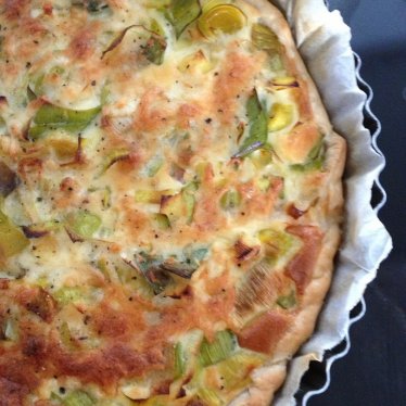 La tarte aux poireaux et au mascarpone
