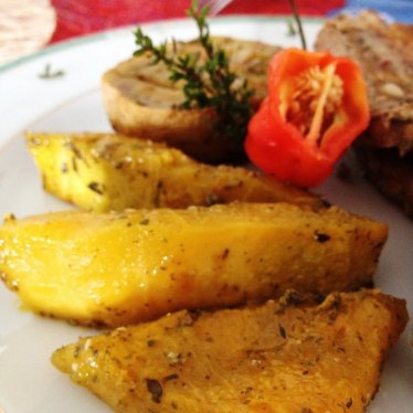 Les délicieux légumes rôtis… pommes de terre et giraumon