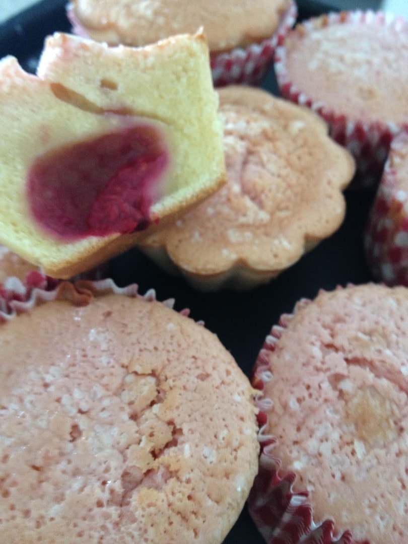 Sweet Kwisine, gâteaux, muffins, cake, framboise, génoise, raspberry