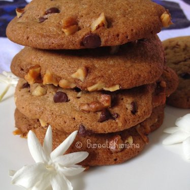 Les cookies  noix et chocolat