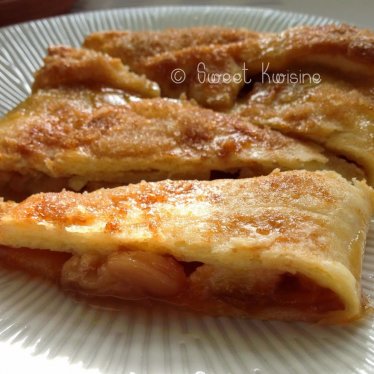 La tarte à la confiture d’abricots et à la banane