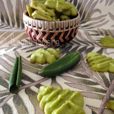 Les feuilles gourmandes sablées au matcha