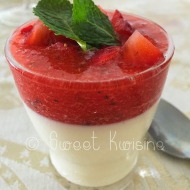 La panna cotta à la fraise