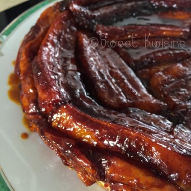 La tarte tatin de bananes jaunes