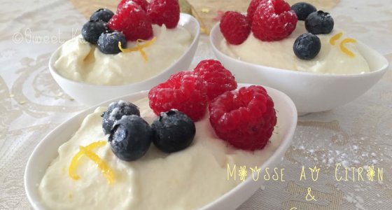 La mousse au citron et gingembre