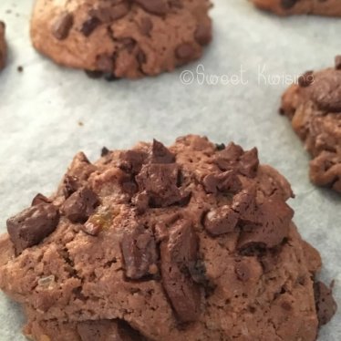 Les cookies très chocolat à la mandarine confite