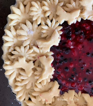 La tarte décorée aux fruits rouges