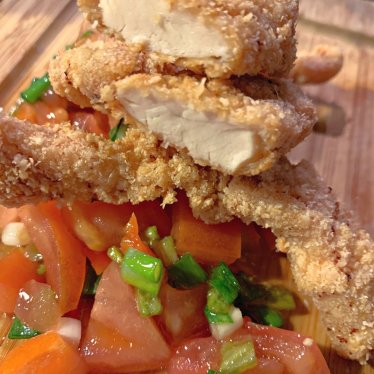 Le fingers de poulet panés au manioc