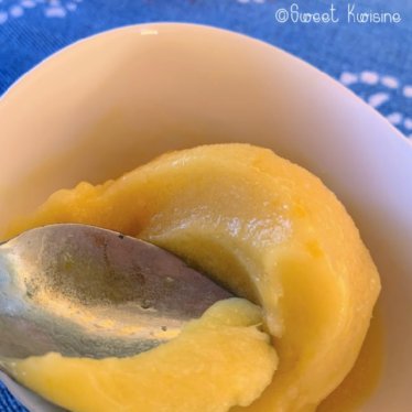 Le sorbet mangue ananas sans sorbetière