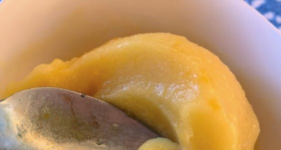 Le sorbet mangue ananas sans sorbetière