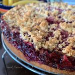 coffee cake framboise et rhubarbe