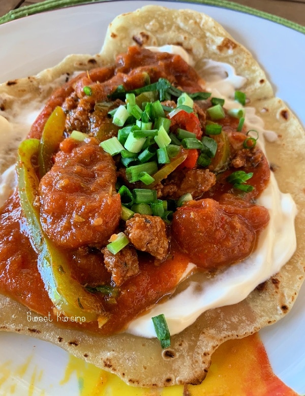 tacos et salsa roja