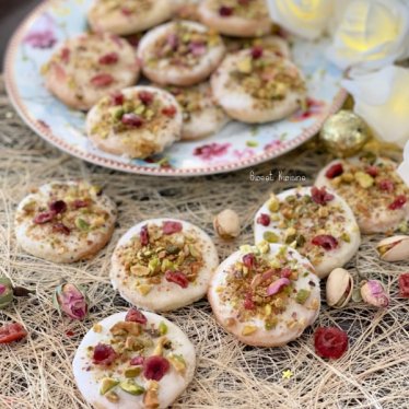 Les biscuits au citron, pistaches et cranberries
