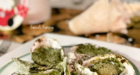 Les huîtres chaudes au beurre d’escargot