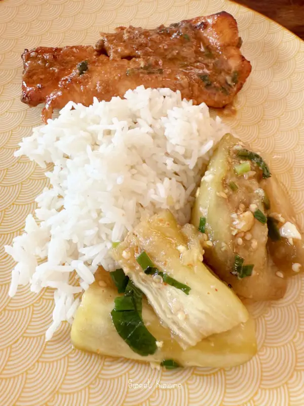 aiubergine vapeur au gingembre sweet kwisine