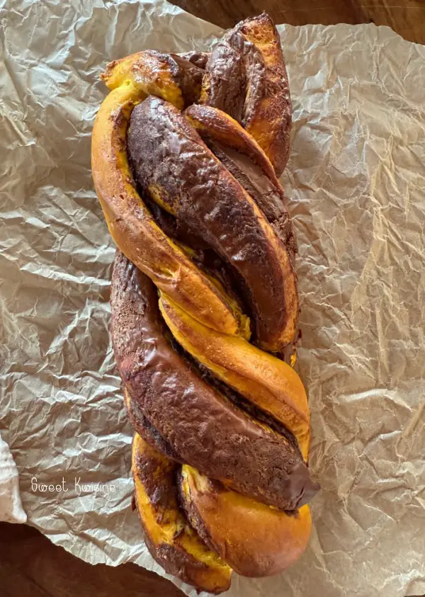 recette brioche courge nutella vue d'ensemble Sweet Kwisine