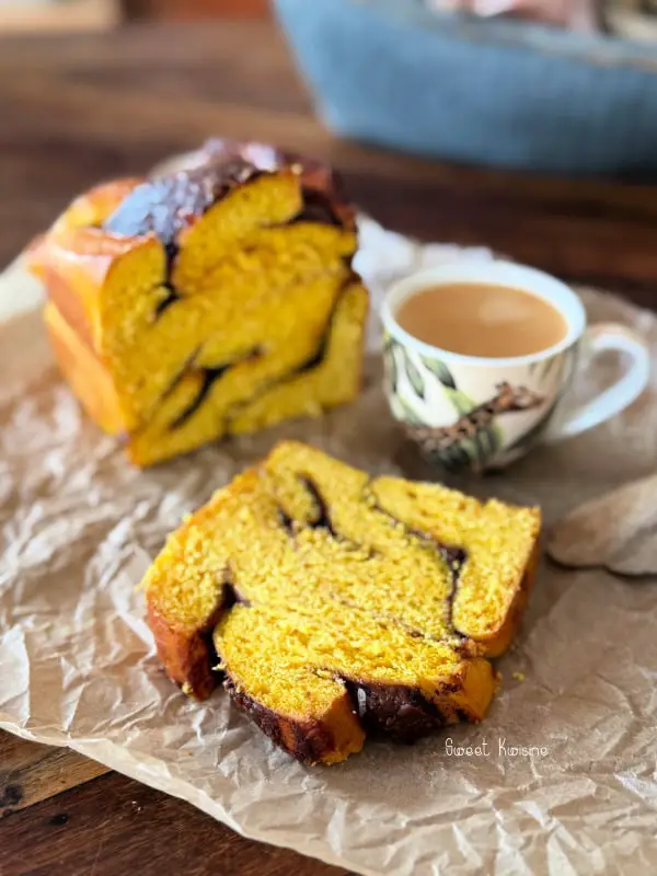 recette de brioche à la courge et au nutella blog Sweet Kwisine