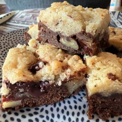 morceaux de brookie ou brownie plus cookie recette de Sweet Kwisine