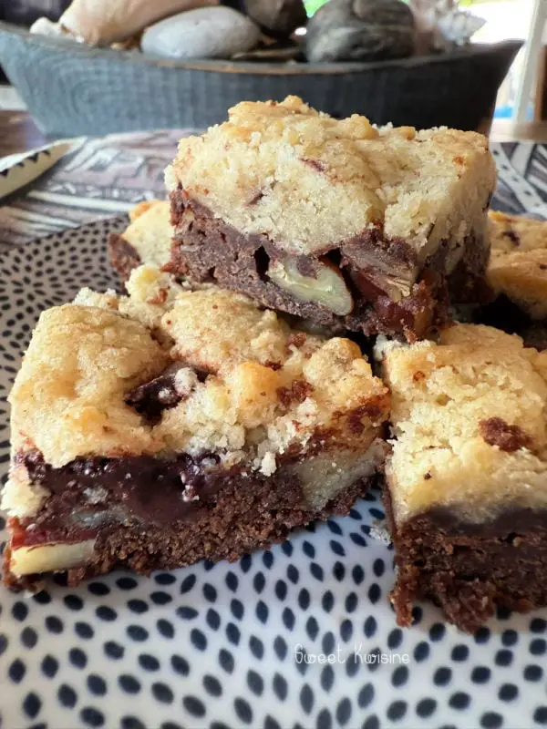 morceaux de brookie ou brownie plus cookie recette de Sweet Kwisine