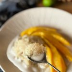 mango sticky rice dans une cuillère à café recette sweet kwisine