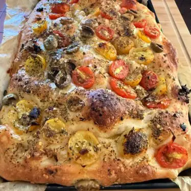 La focaccia moelleuse sans pétrissage